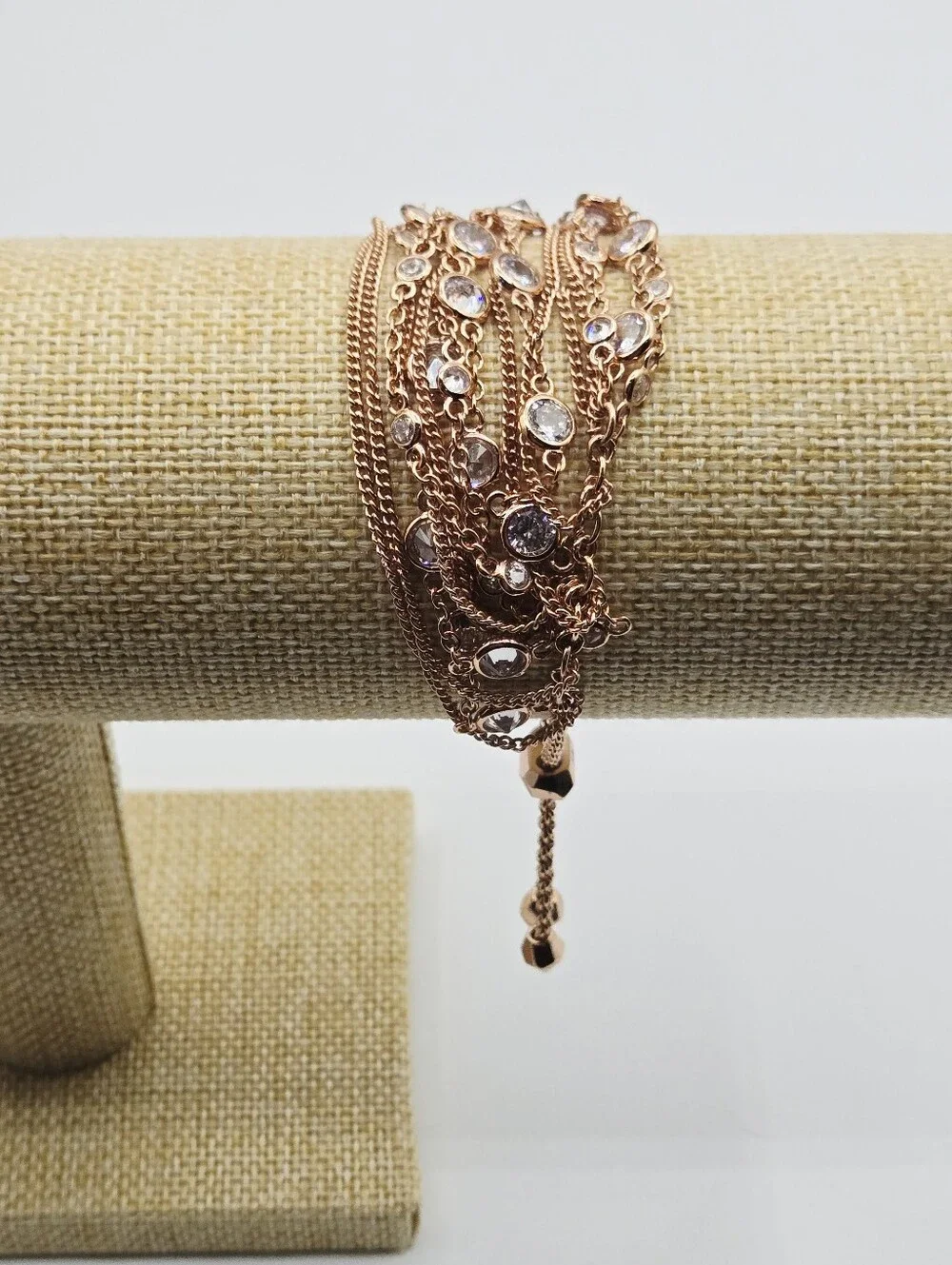KENDRA SCOTT Rose Gold Multi-strand Adjustable Bracelet Crystals